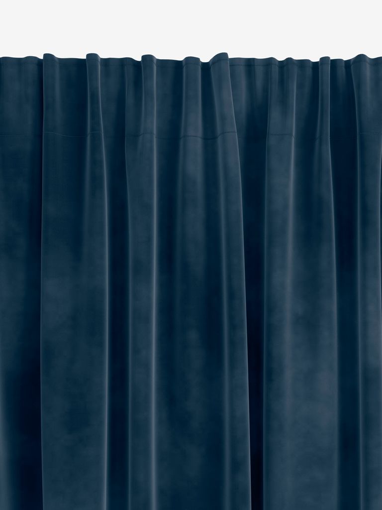 AUSTRA Zasłona AUSTRA 1x140x300cm aksamitna niebieska