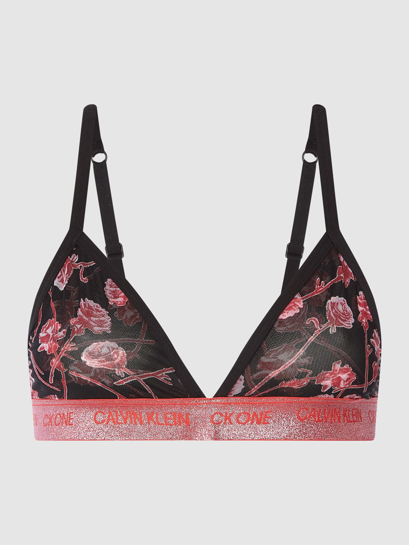 Bralette aus Mesh in schwarz