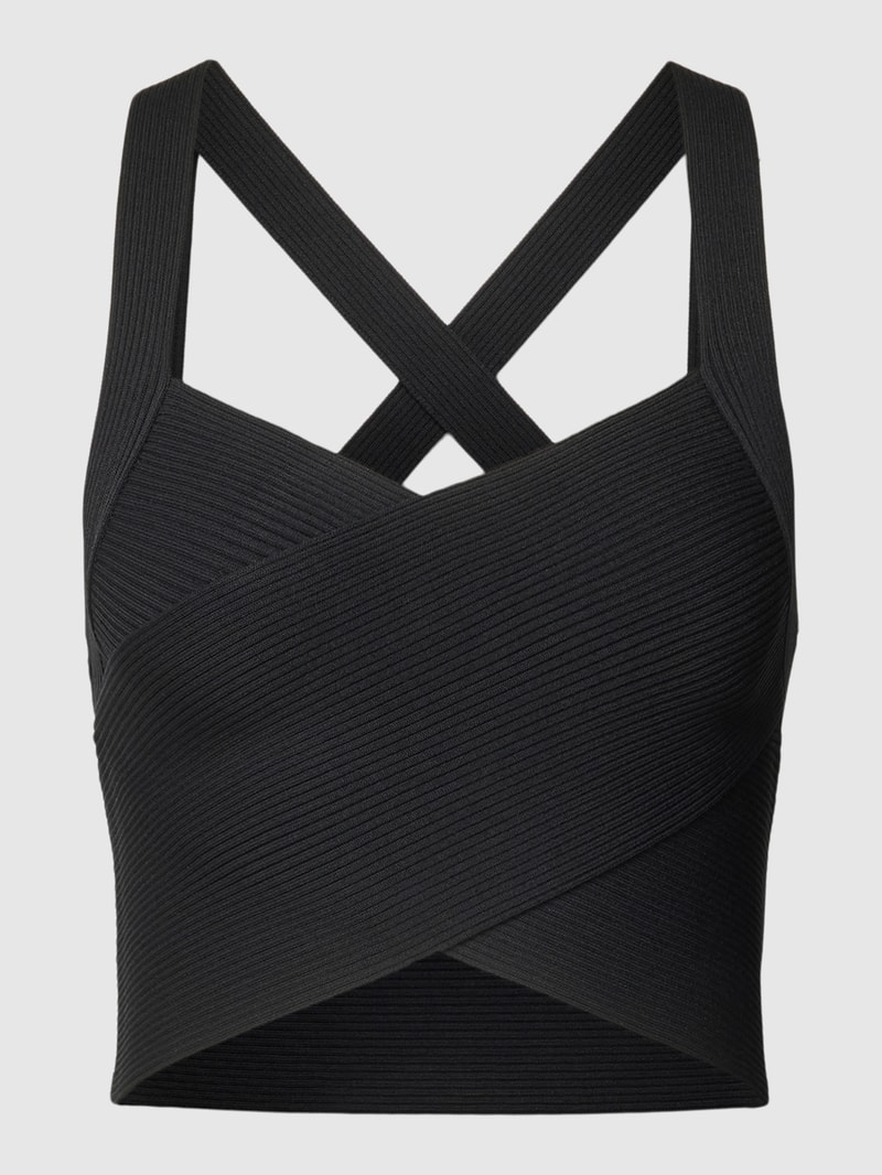 Bralette im Double-Layer-Look in schwarz