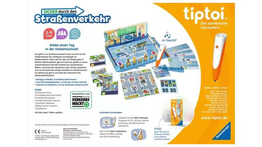 Ravensburger tiptoi - Sicher durch den Straßenverkehr - Lernspiel ab 5 Jahren