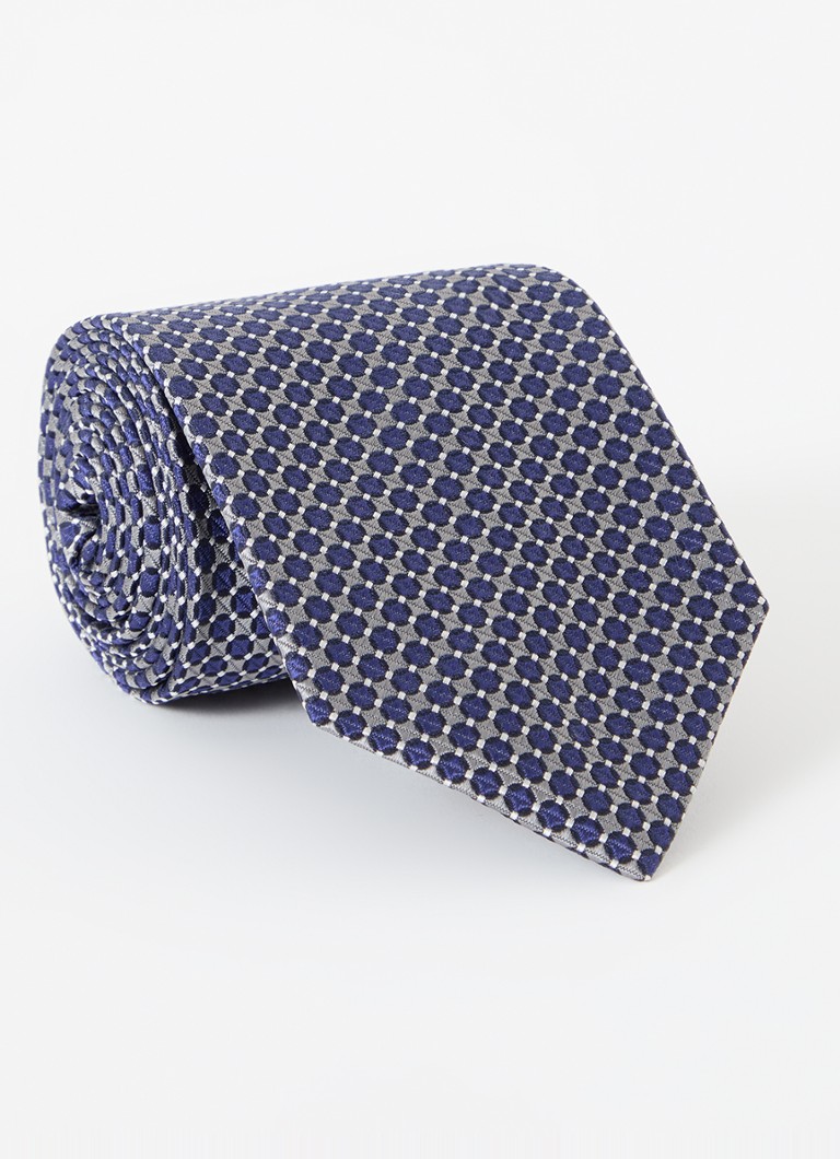 Profuomo Silk Tie with Graphic Print
