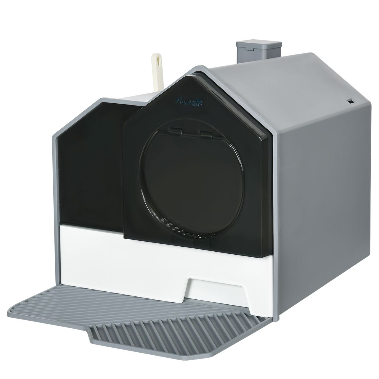 PawHut Katzentoilette Katzenklo mit Schaufel Filter für Katzen bis 8 kg Grau