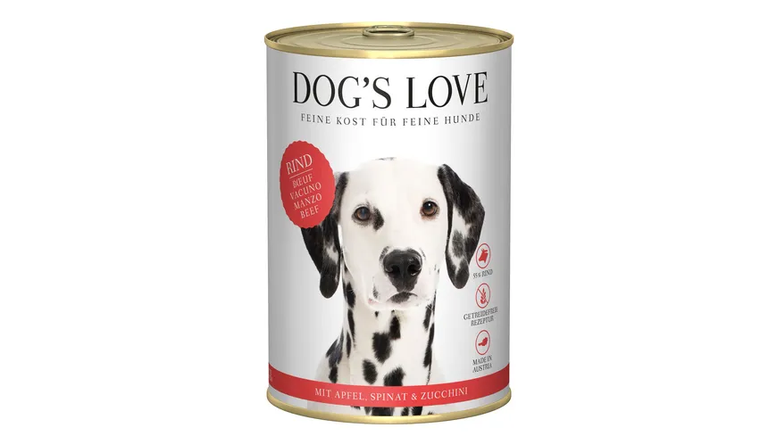 DOG'S LOVE Hundenassfutter Adult Rind 400 g