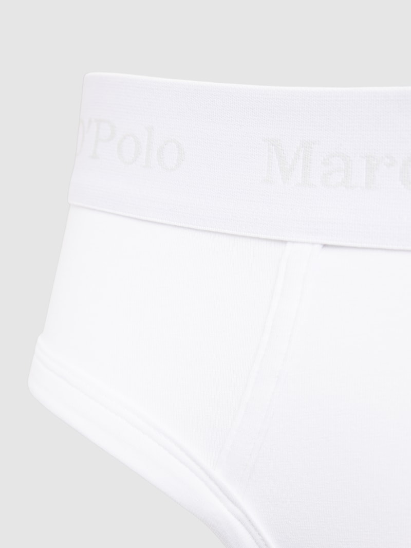Slip mit elastischem Label-Bund im 3er-Pack in marineblau