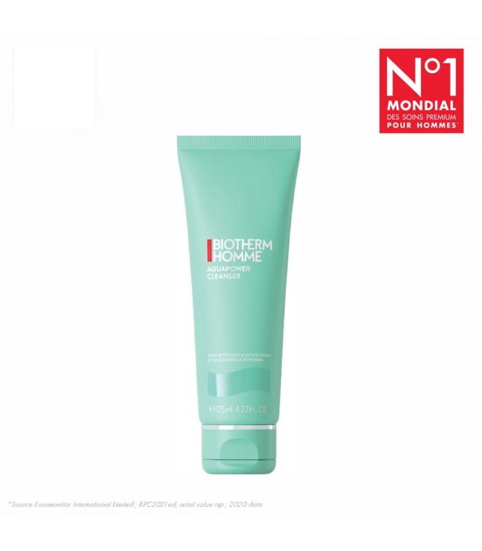 BIOTHERM-AQUAPOWER NETTOYANT VISAGE-Gel frais nettoyant visage pour homme