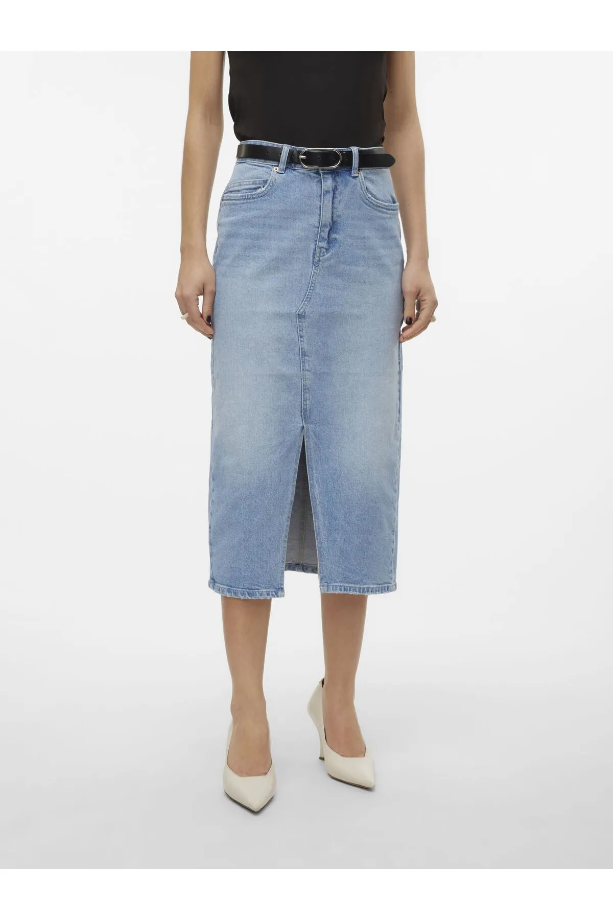 Vero Moda  Jeansrock Vmveri Langer Rock