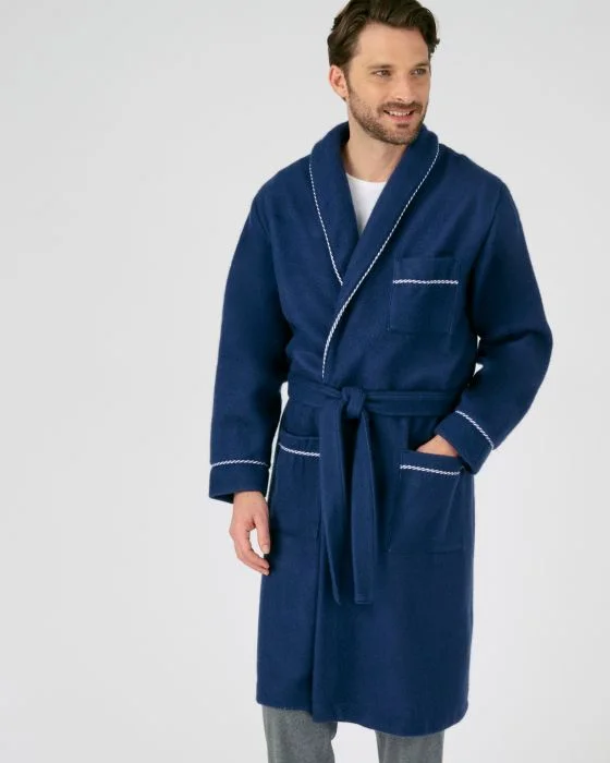 Robe de chambre en molleton Courtelle®, manches longues