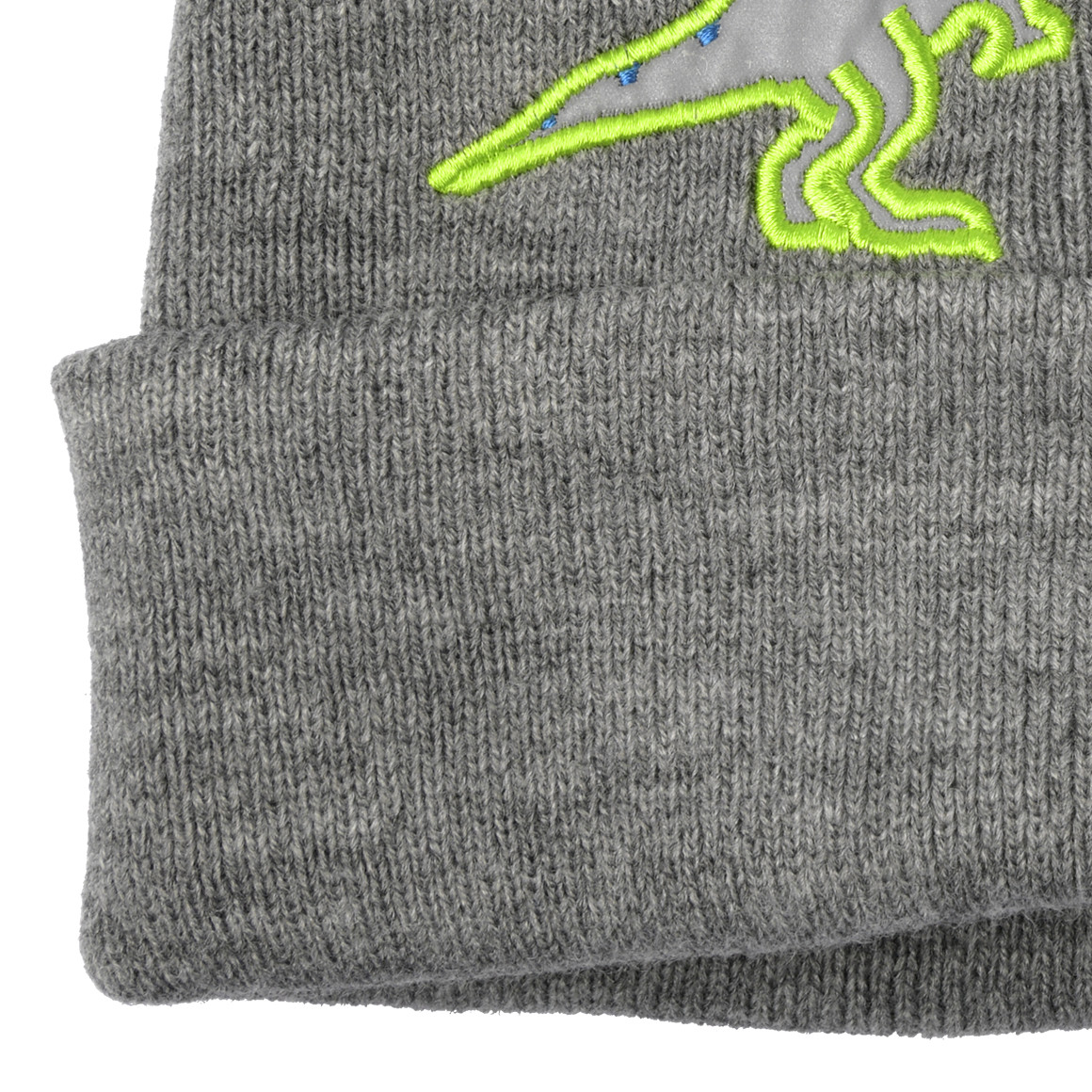 Jungen Strickmütze mit Dino-Motiven