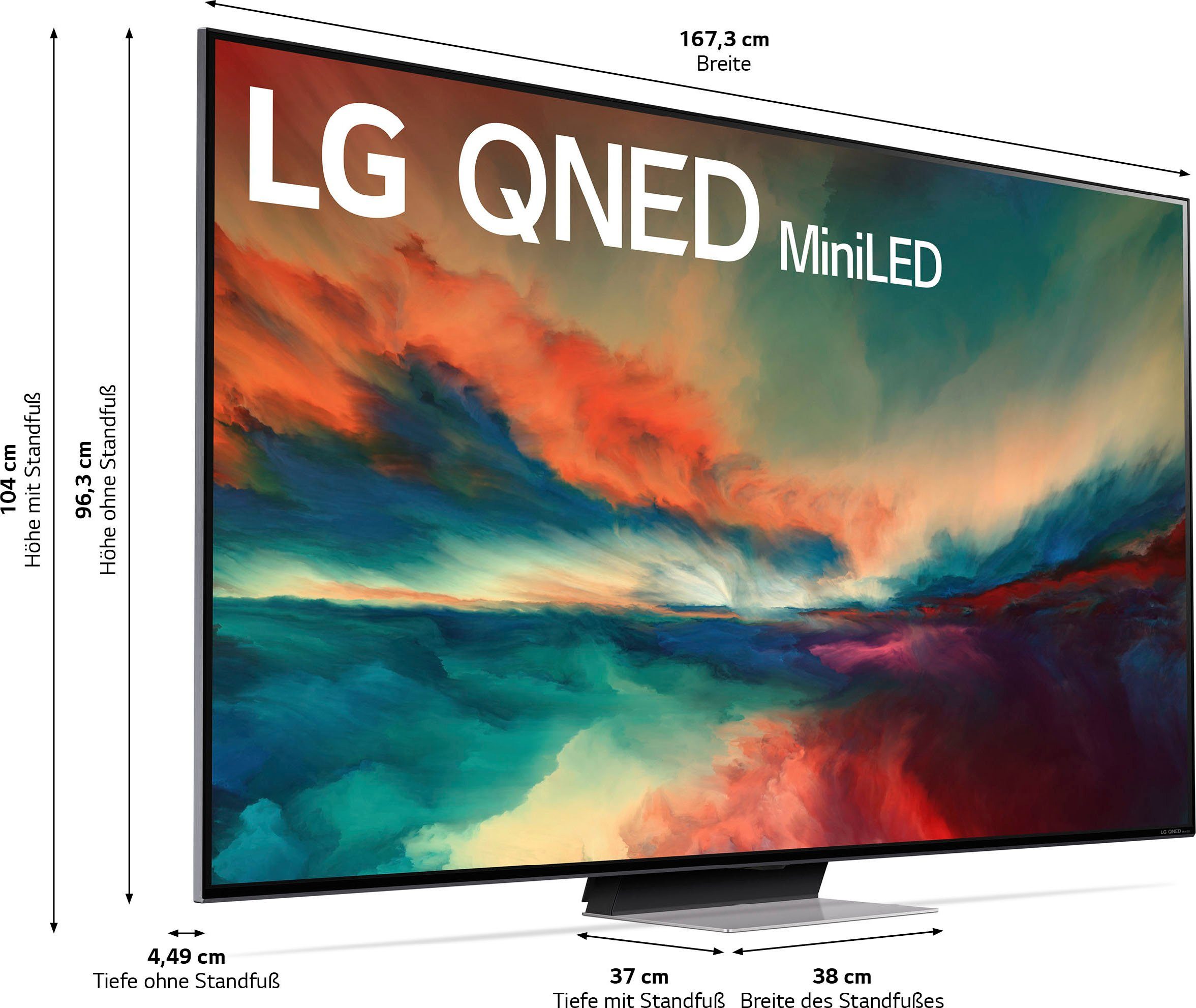 LG 75QNED866RE QNED-Fernseher (189 cm/75 Zoll, 4K Ultra HD, Smart-TV, QNED MiniLED,bis zu 120Hz,α7 Gen6 4K AI-Prozessor,Dolby Vision & Atmos)