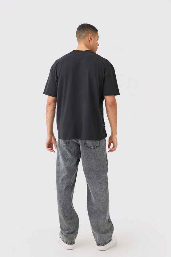 Oversize T-Shirt mit Renaissance-Print