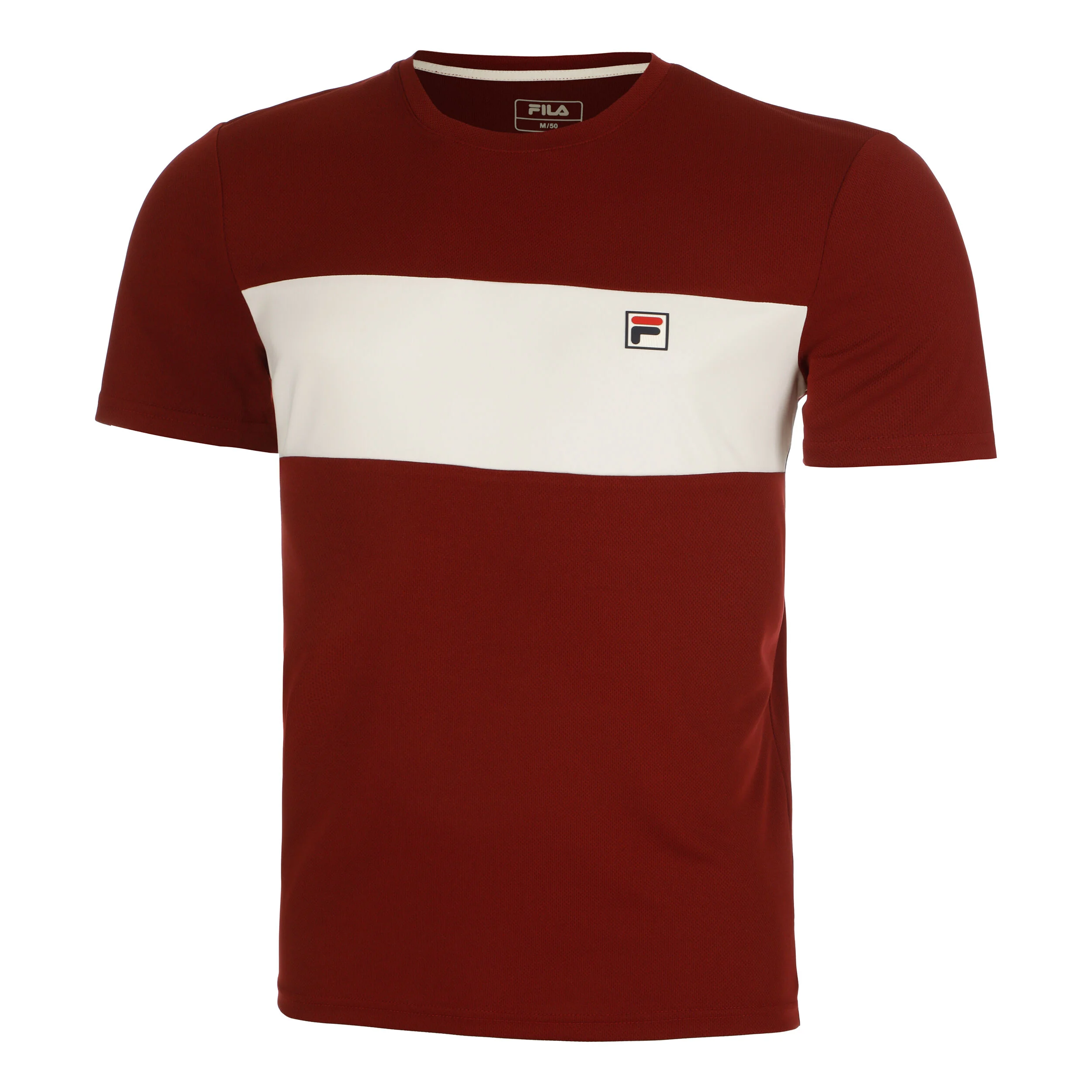 Bosse T-Shirt Herren - Dunkelrot, Weiß