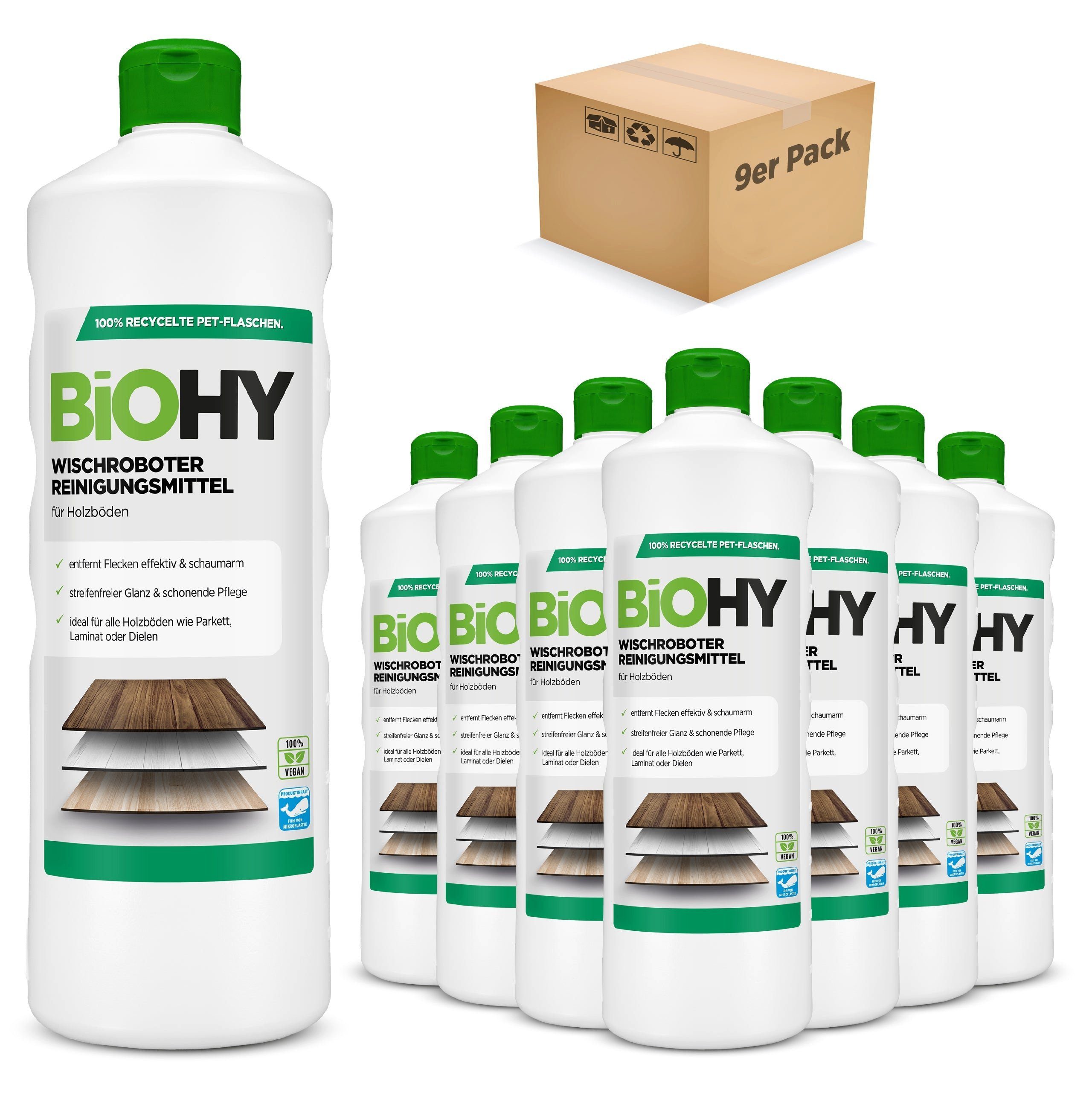 BiOHY Wischroboter Reinigungsmittel für Holzböden 1 x 250 ml Flasche... Vinyl- und Designbodenreiniger (1-St)