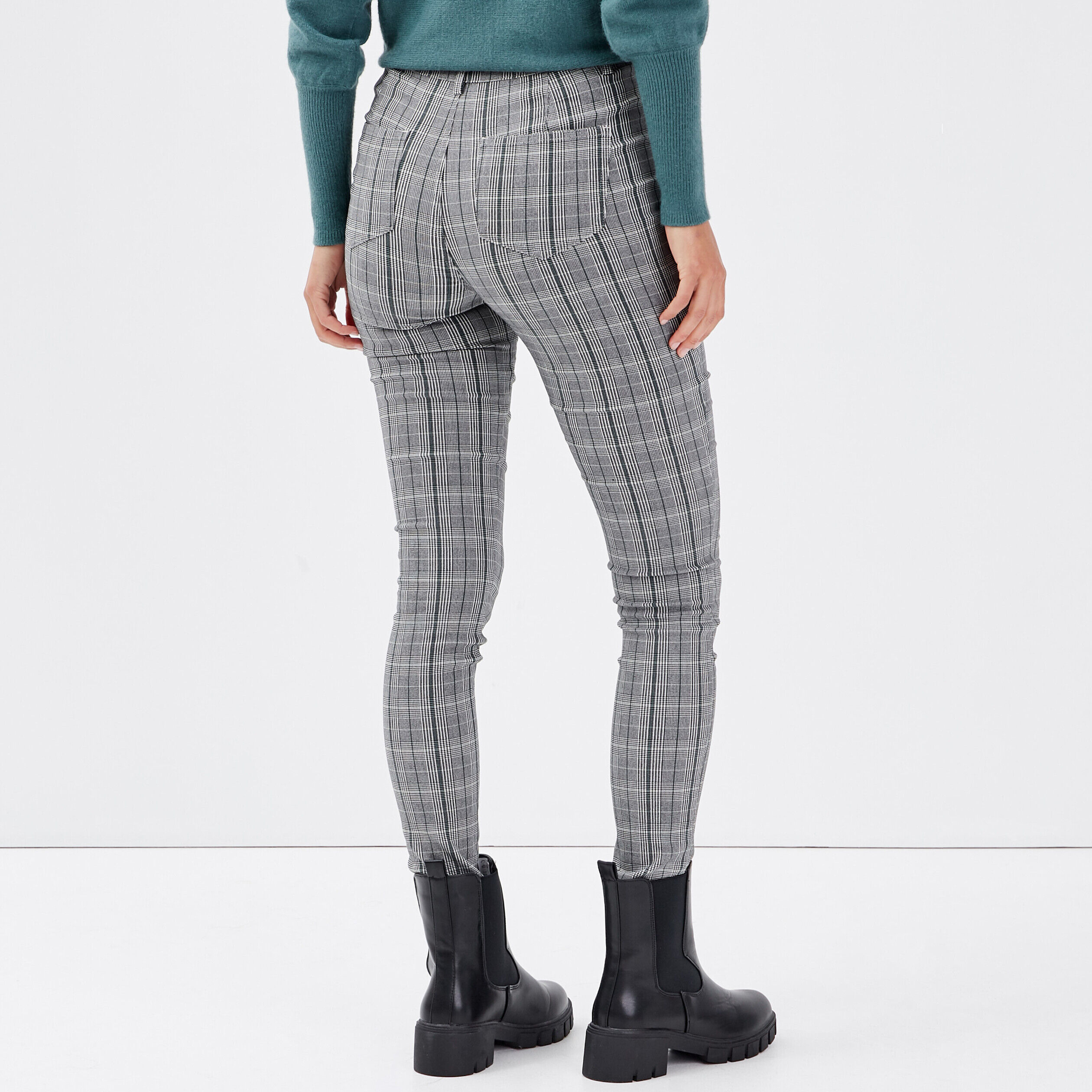 Pantalon skinny taille haute blanc femme | Cache Cache