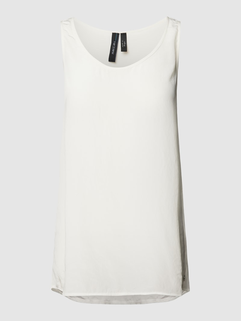 Blusentop mit Rundhalsausschnitt in offwhite