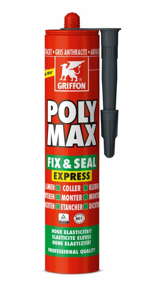 Griffon 6315142 PolyMax Fix & Seal Antraciet 425g