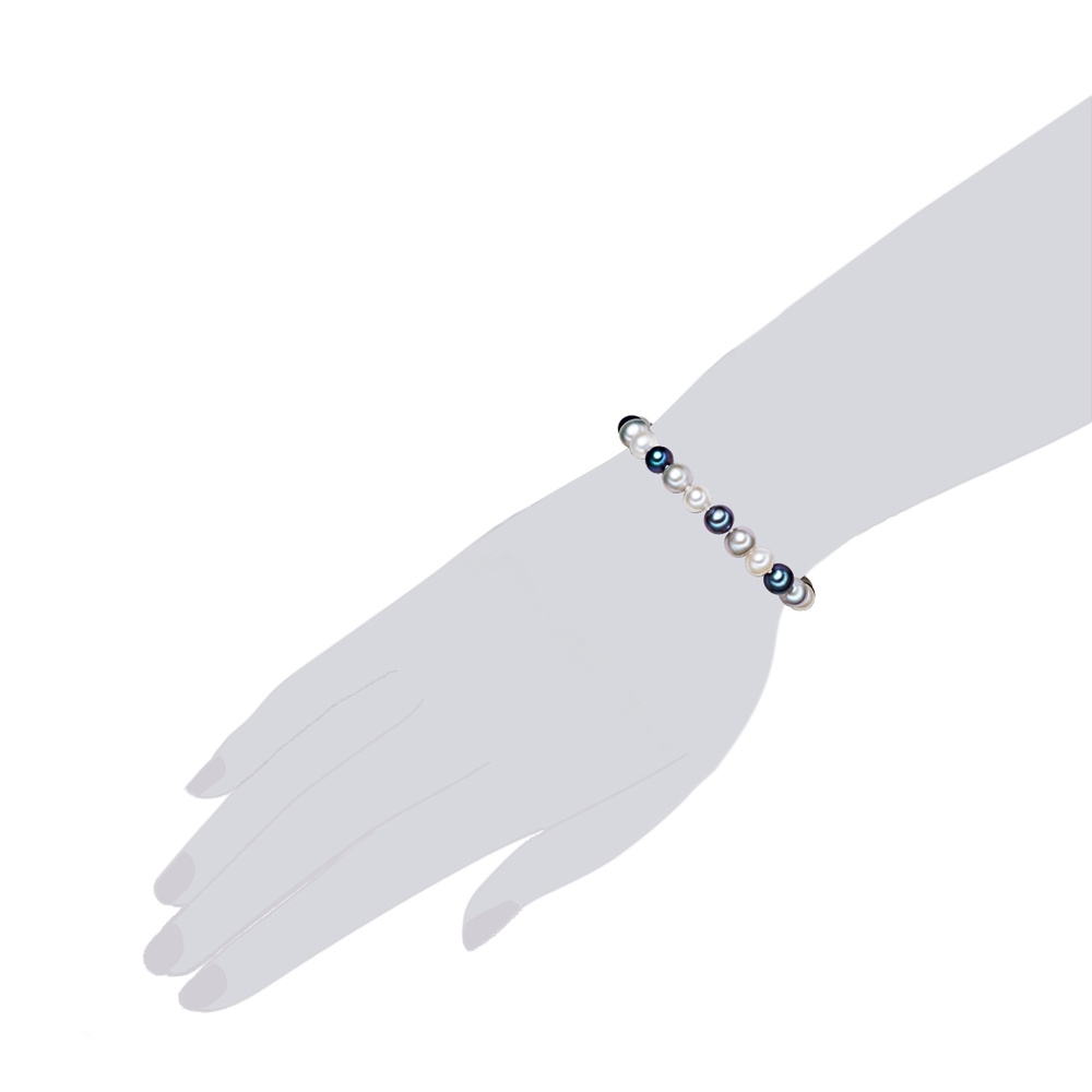 Valero Pearls Bracelet Argent sterling Perle de culture d'eau douce en Argent Bracelet