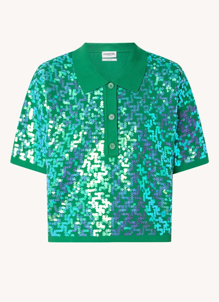 Polo Essential Antwerp Glitz in maglia fine con paillettes