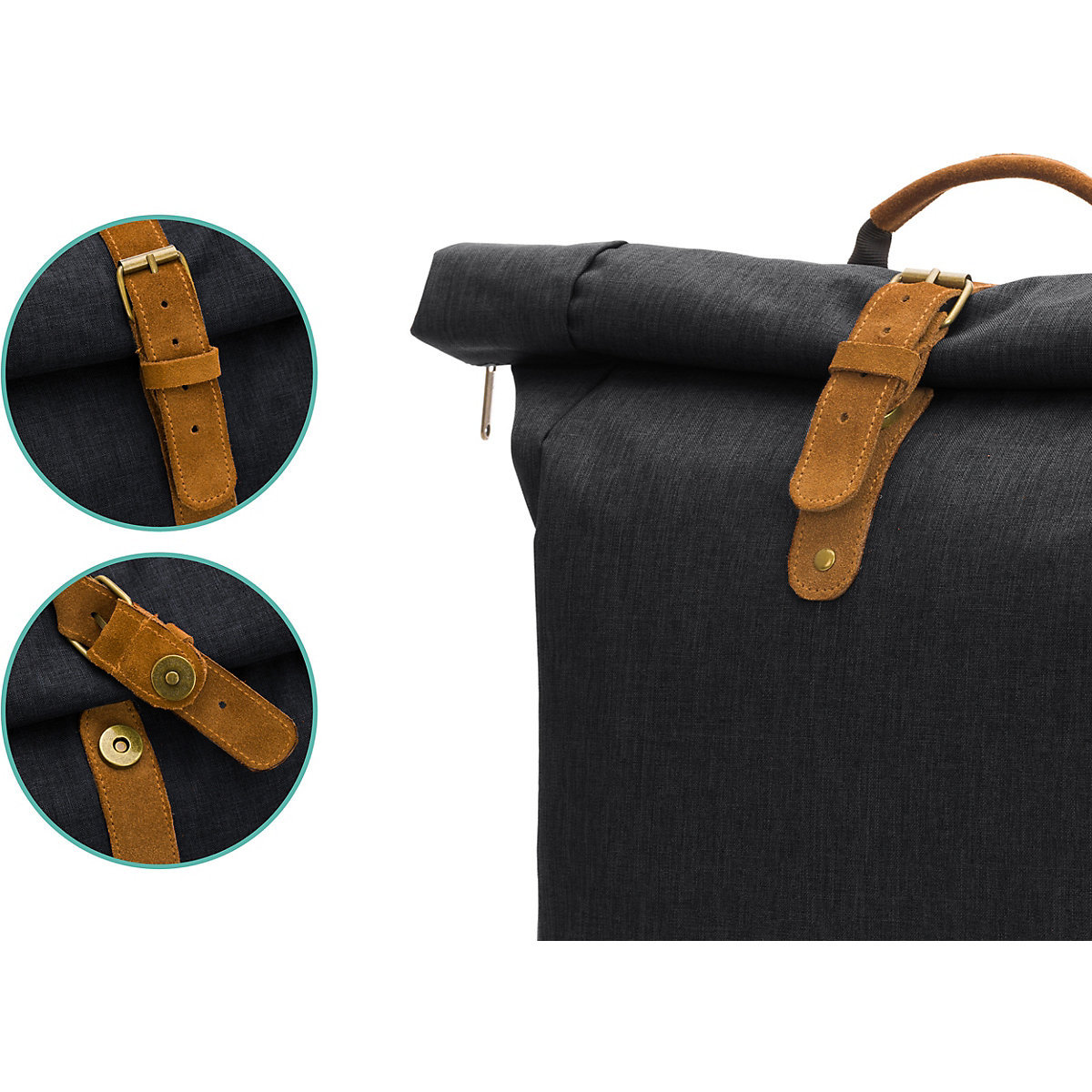Wickelrucksack Berlin, schwarz