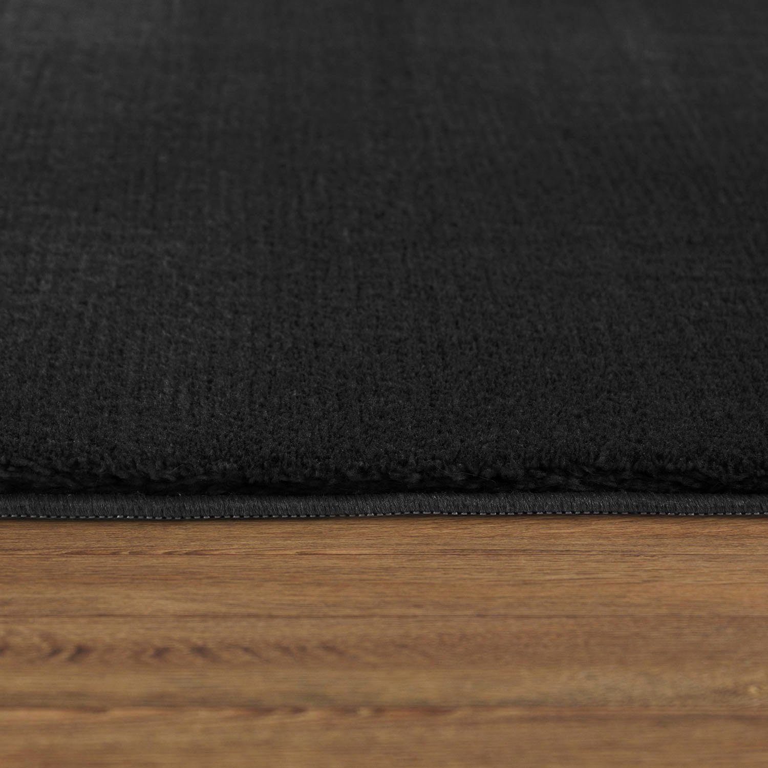 Teppich Cadiz 630, Paco Home, rund, Höhe: 22 mm, Kurzflor, Uni-Farben, besonders weich, waschbar, Wohnzimmer