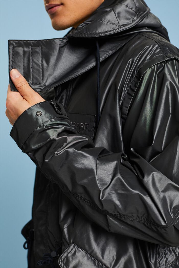 Zipp-Off-Parka in Metallic-Optik