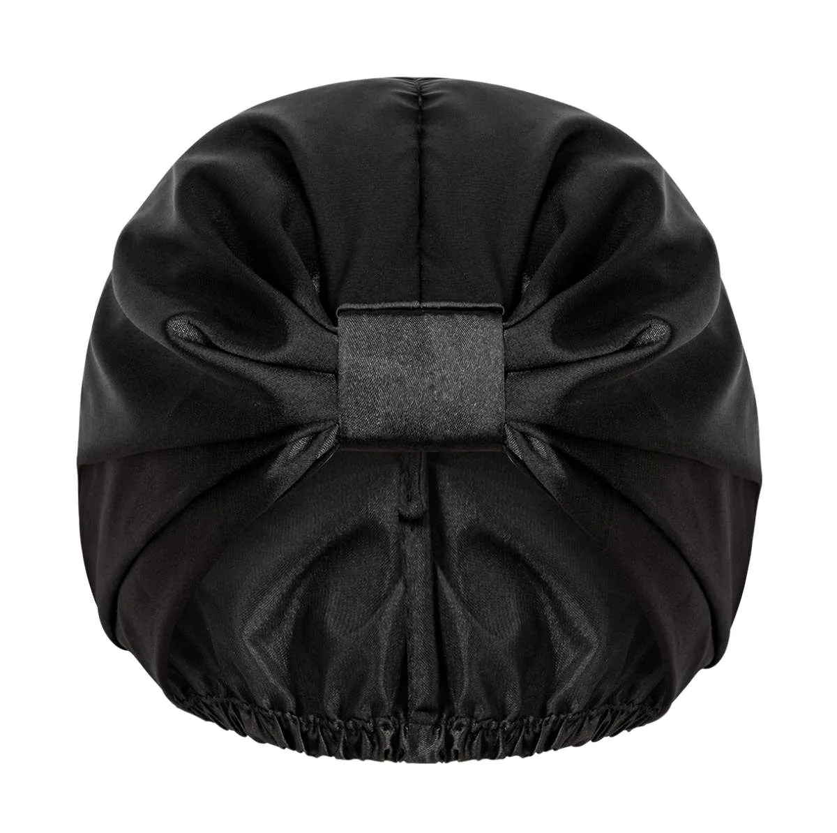 Glov satenski šešir, crni turban za kosu