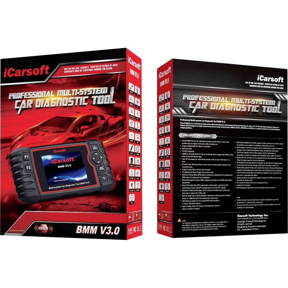 iCarsoft OBD2-Diagnosegerät Diagnosegerät für BMW / Mini / Rolls Royce