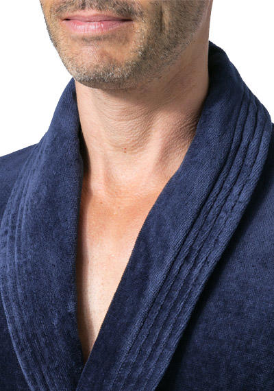 DEREK ROSE, Bademantel, Frottee, navy