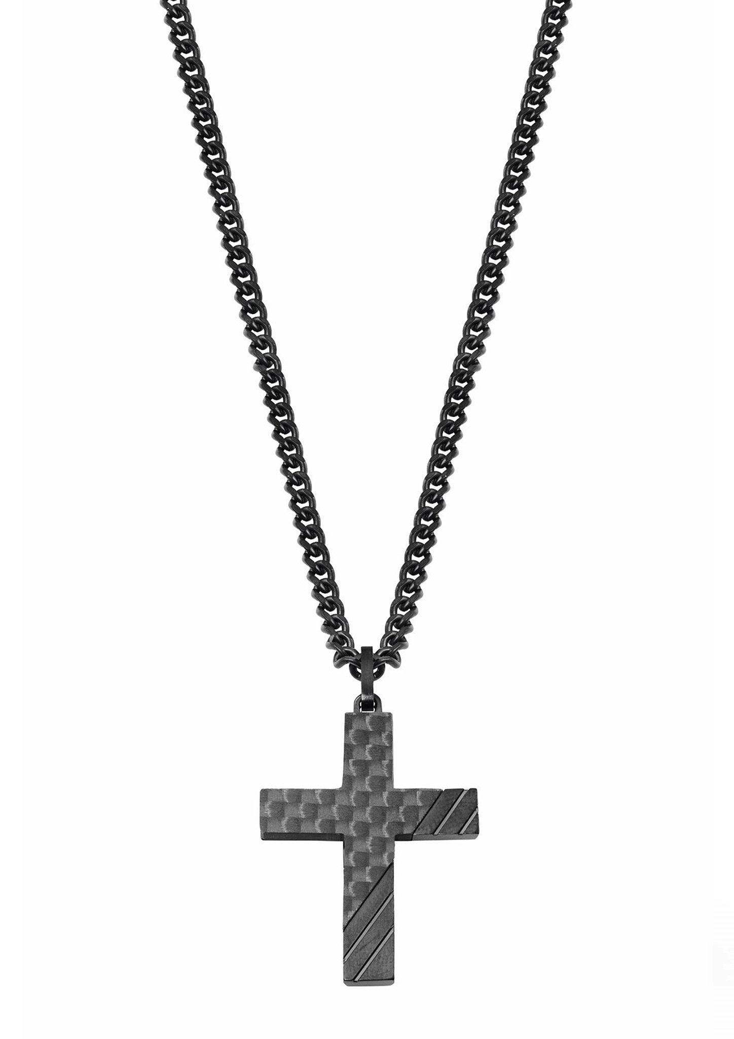 Halskette aus Carbon und Edelstahl  272.808.6411.3717-00B0