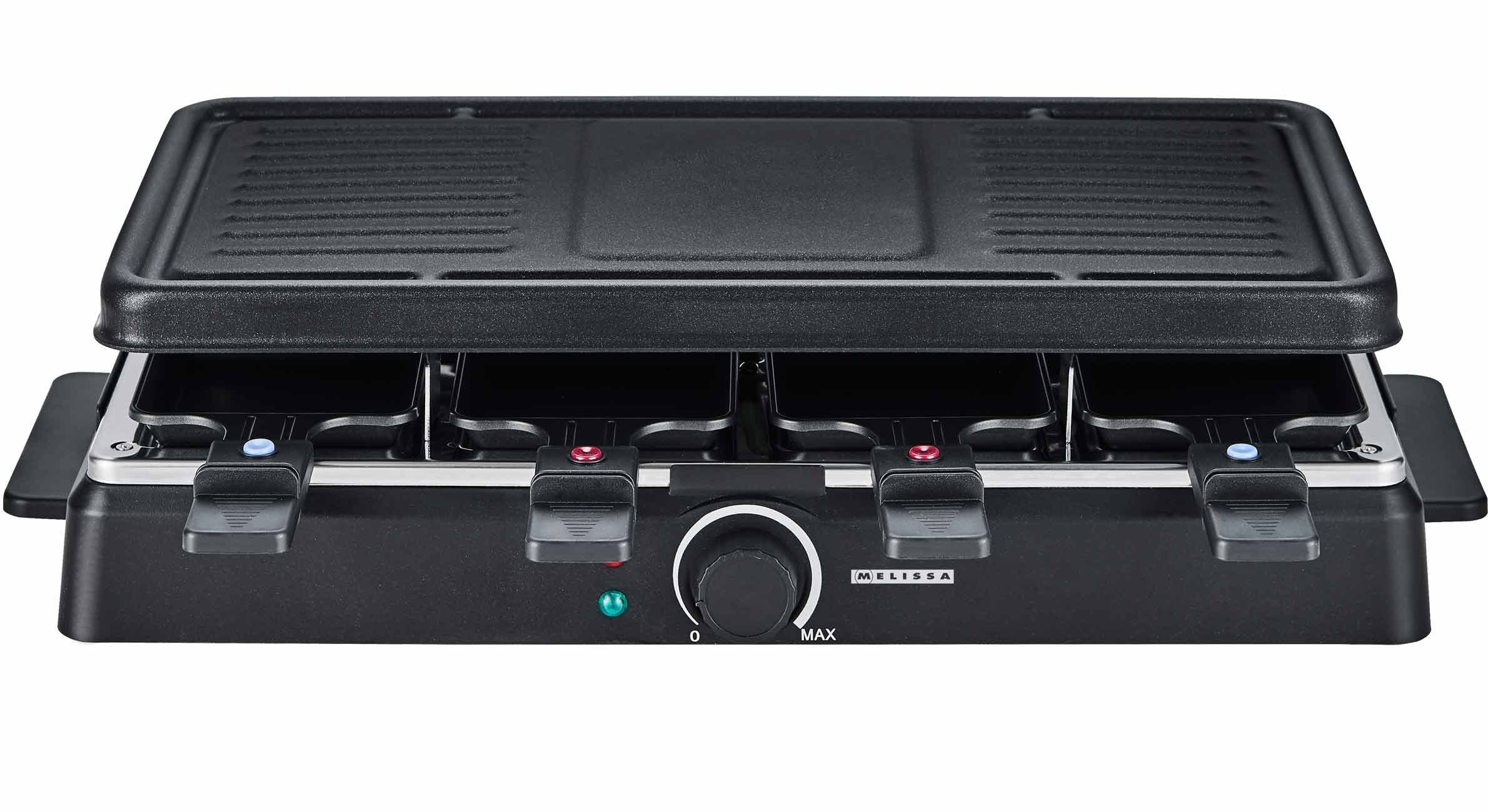MELISSA Raclette 16300026 Raclette-Grill für 8 Personen, 1200 W