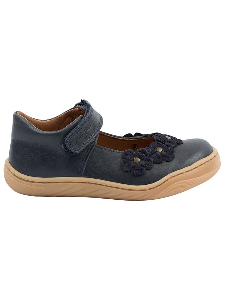 POM POM Leder-Barfußschuhe in Dunkelblau günstig kaufen