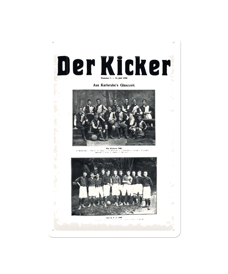 kicker Retro-Blechschild 1920