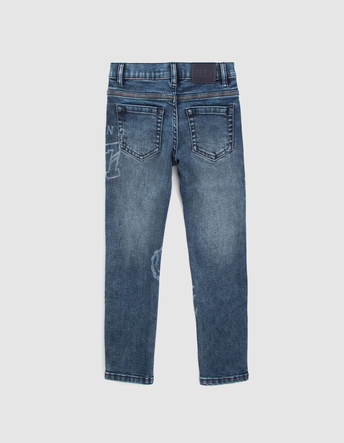 Jean SLIM bleu avec print garçon