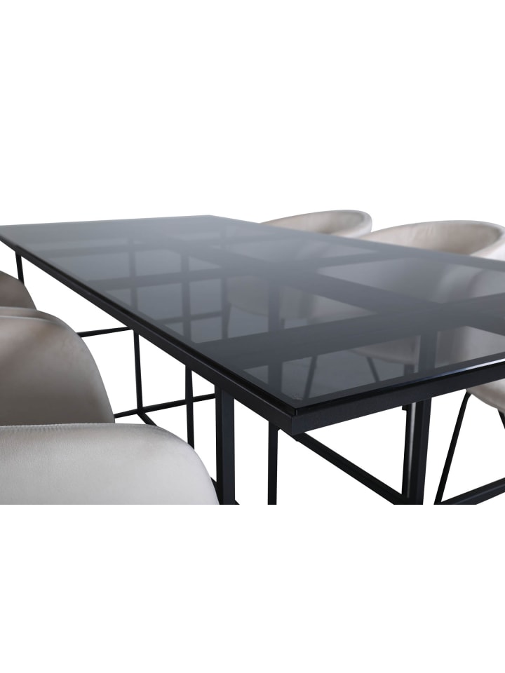 ebuy24 Essgruppe Leif (7-teilig) Grau 90 x 200 cm günstig kaufen onesize