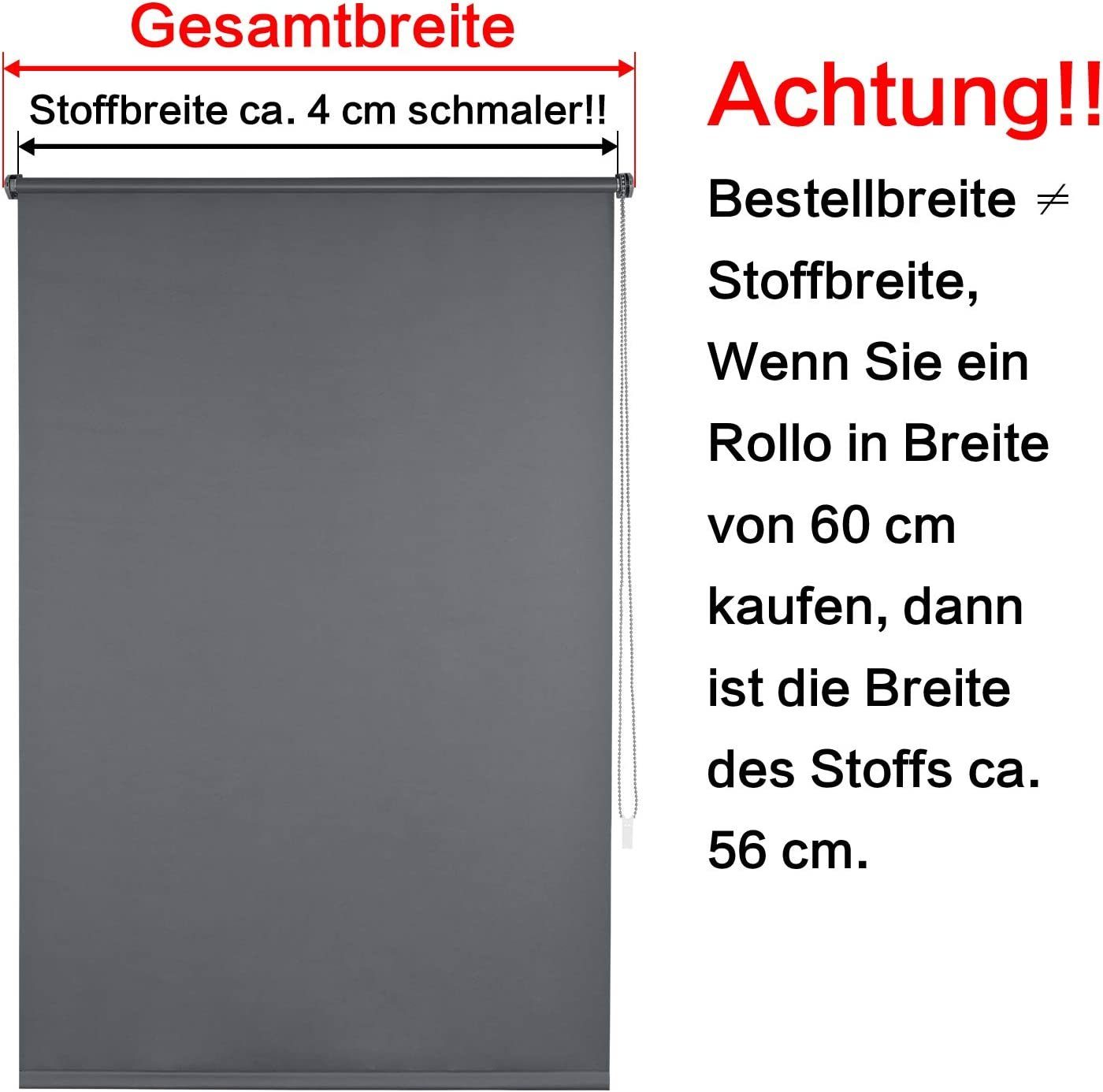Verdunklungsrollo, EUGAD, Klemmträgersystem, Klemmfix, Sonnen-, Sicht-Schutz für Fenster/Türen