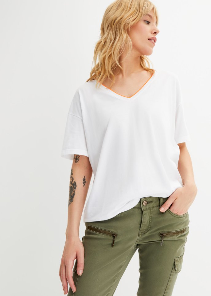 Shirt mit Kontrastfacing