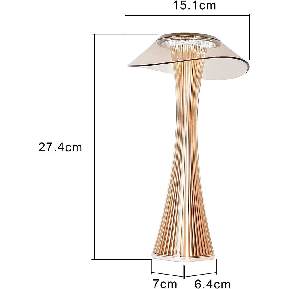 Bedee LED Nachttischlampe LED Tischlampe Dimmbar Tischleuchte Modern mit 3 Helligkeitsstufen USB, Tischlampen, LED fest integriert, Warmweiß, Touch Dimmbar mit Akku Tischleuchte Innen/Aussen Beleuchtung
