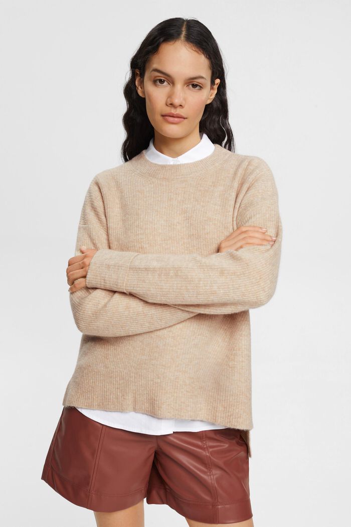 CURVY Strickpullover aus Wollmix