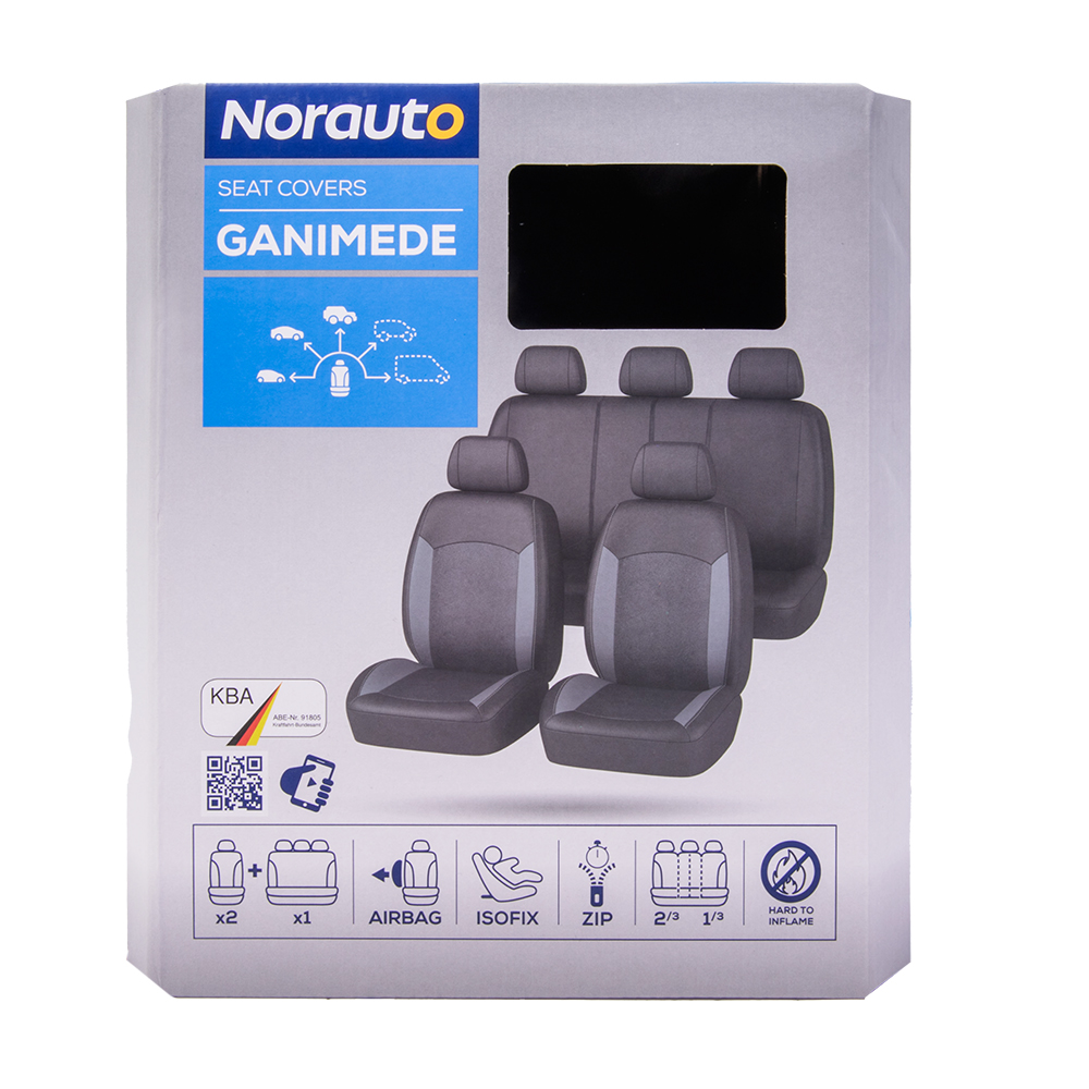 Set Norauto Ganimede Universal-Sitzbezüge grau/schwarz - ATU