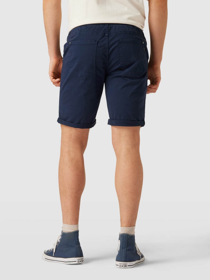 Bermudas mit fixierten Beinumschlägen Modell 'JOGG' in marineblau