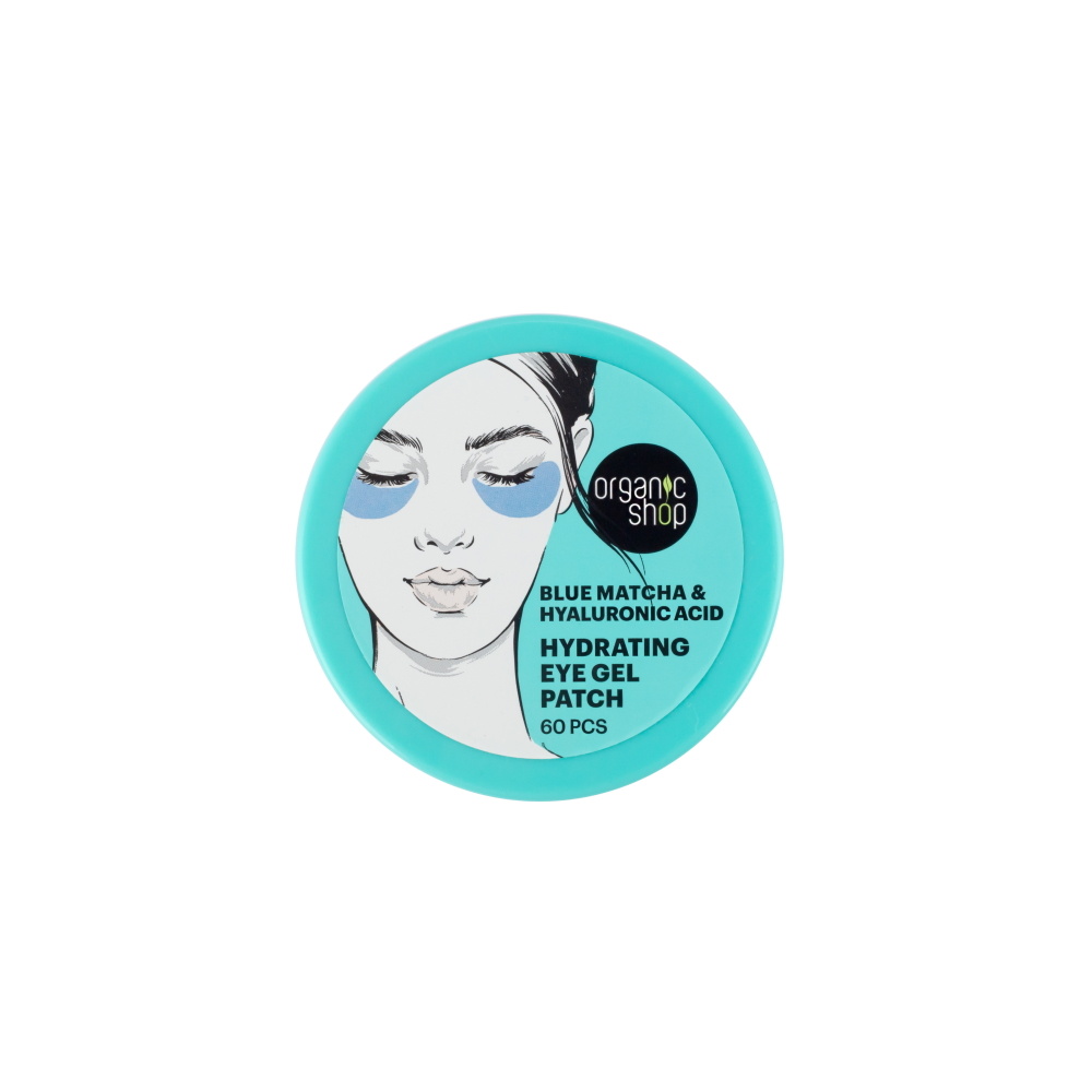 organic shop Patchs hydrogel yeux hydratants au thé matcha et acide hyaluronique 60 patchs Soin du regard