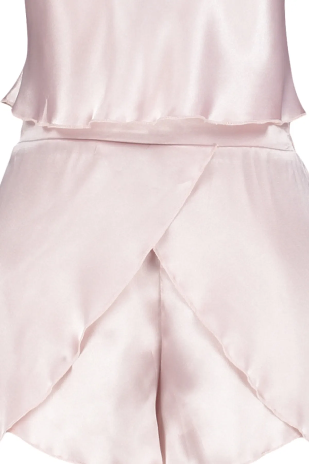 Trendyol Collection  Puderfarbenes Pyjama-Set aus gewebtem Satin mit Seilträgern THMSS23PT00097