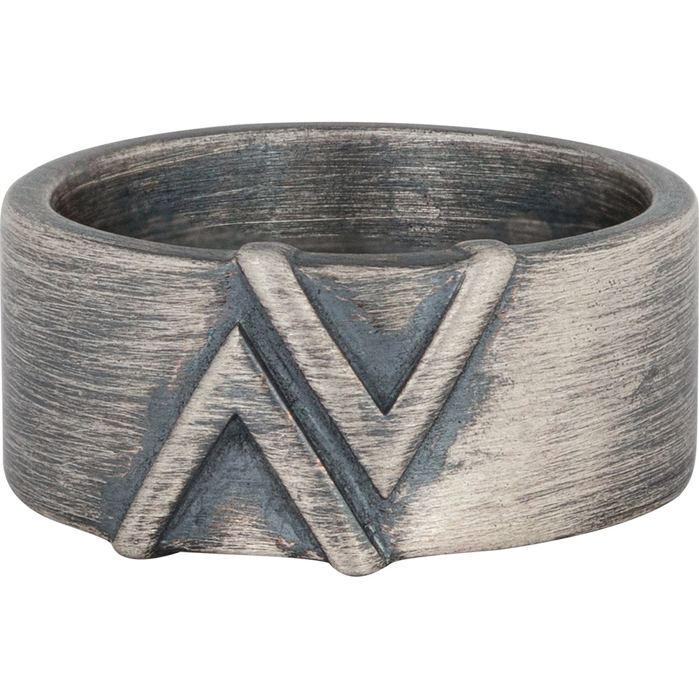 caï Bague pour hommes 925 Argent anthracite Bague