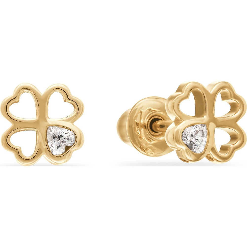FAVS Boucles d'oreilles à fermoir à poussette 375 Or jaune Boucles d'oreilles
