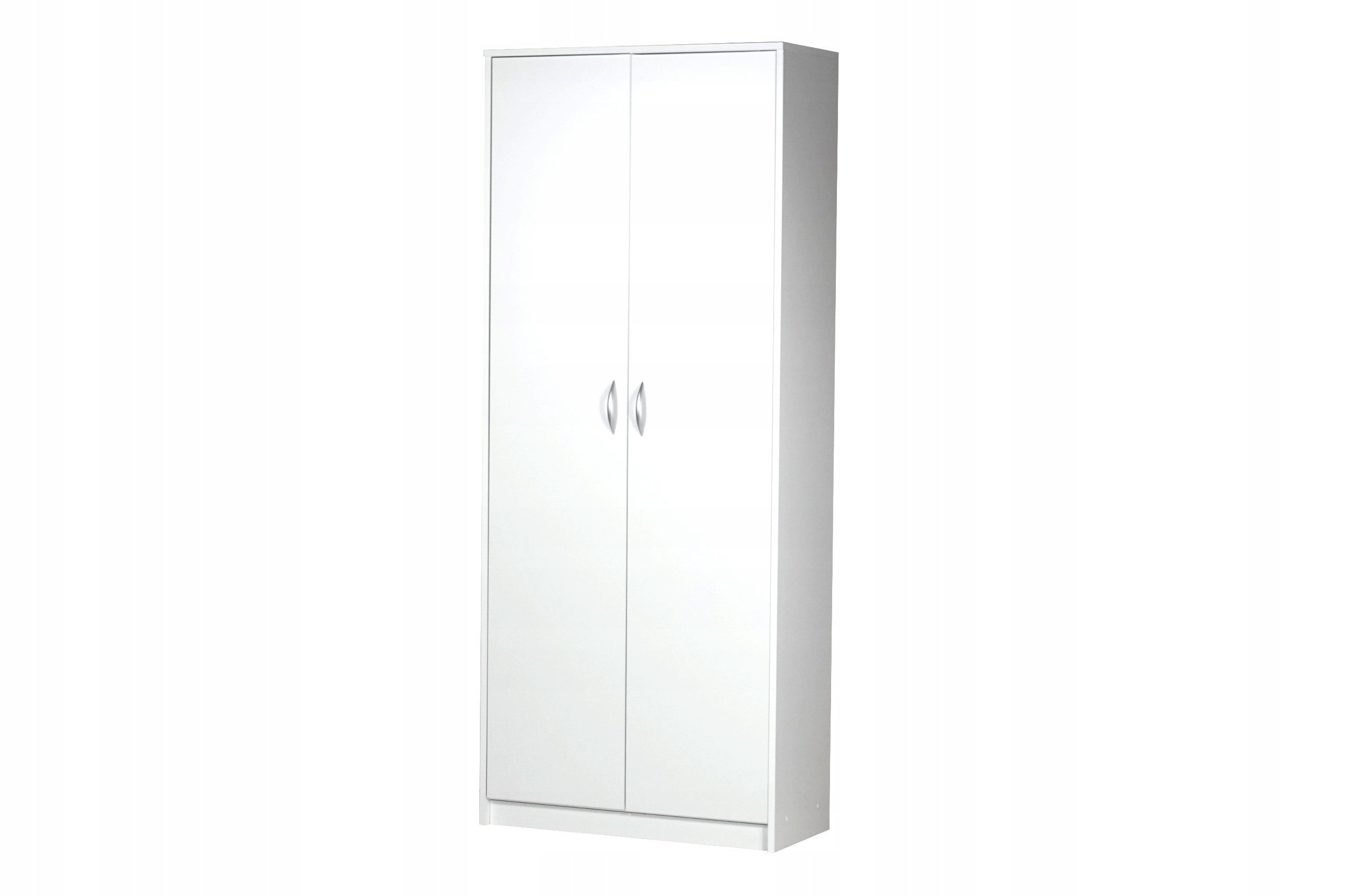 Home Collective Mehrzweckschrank Haushaltsschrank Besenschrank weiß 74cm Breite 180cm Höhe mit sechs Einlegeböden und Extra-Fach, Aktenschrank Haushaltsschrank