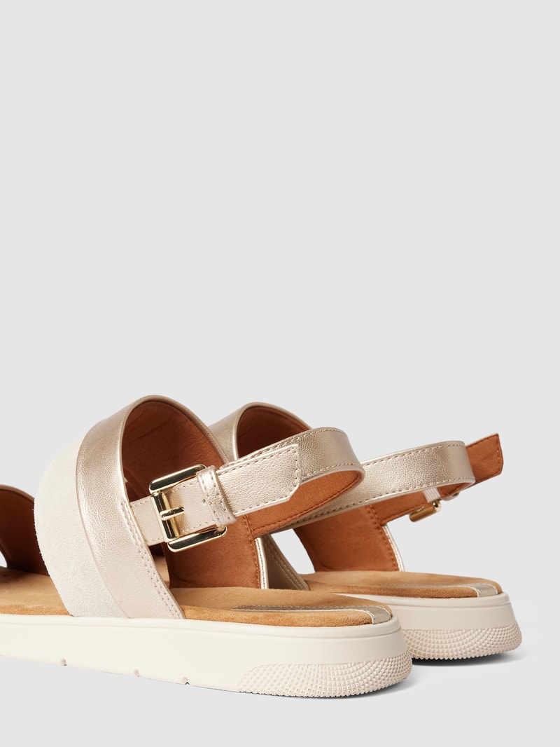 Sandalen mit tonalem Besatz Modell 'DANDRA' in gold