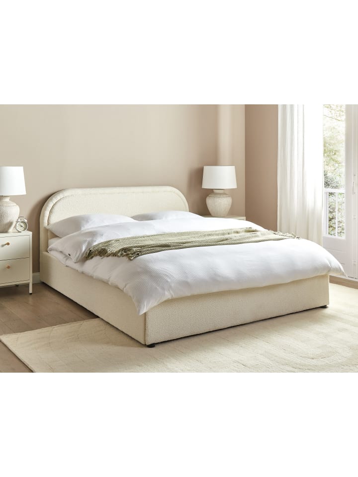 Beliani Doppelbett QUILLIEN in Beige - (W) 171 x (H) 91 x (L) 217 cm günstig kaufen onesize