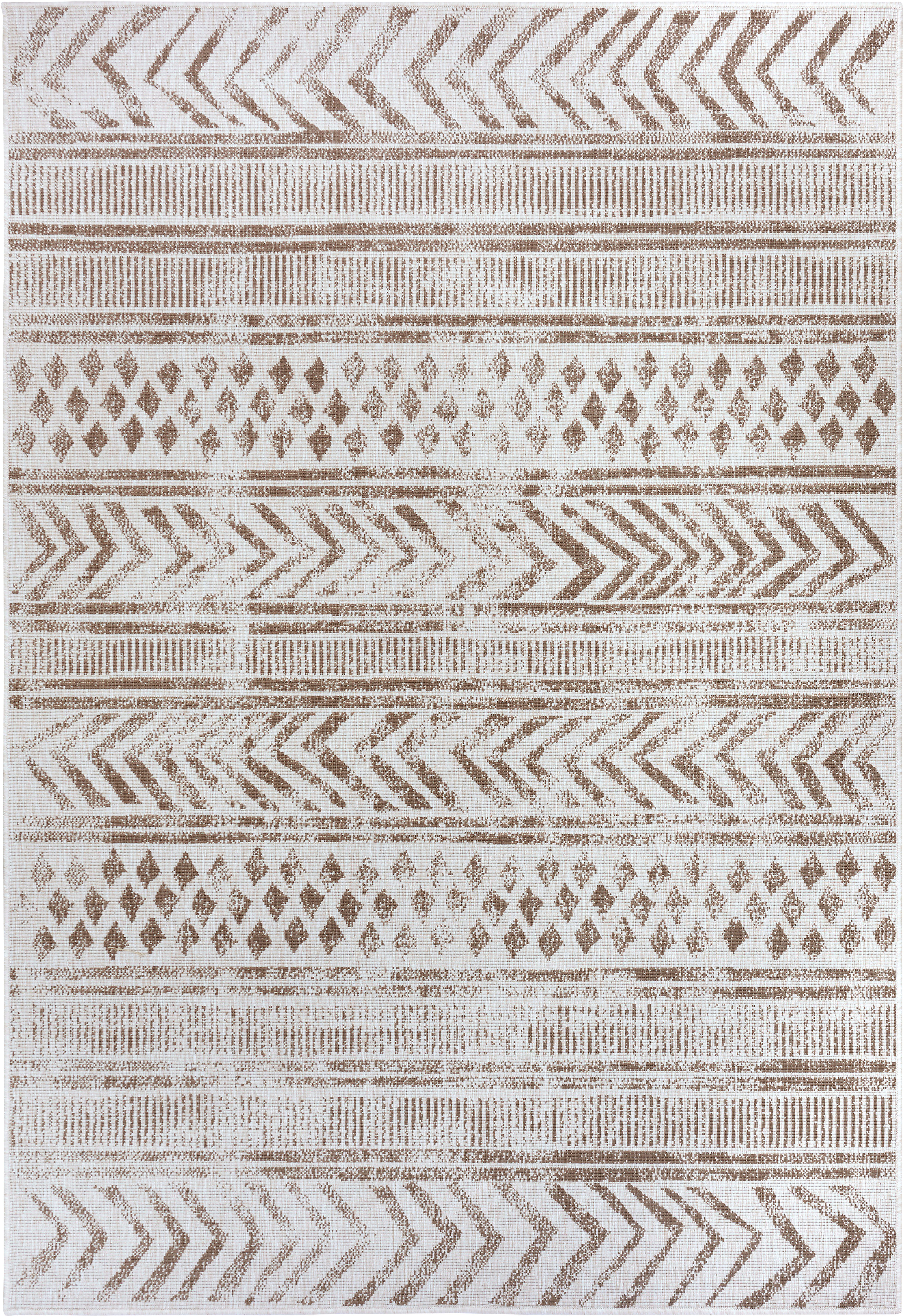 Teppich BIRI Wendeteppich, NORTHRUGS, rechteckig, Höhe: 5 mm, In-& Outdoor, Wetterfest, Balkon, Garten, Wohnzimmer, Wasserfest, Boho