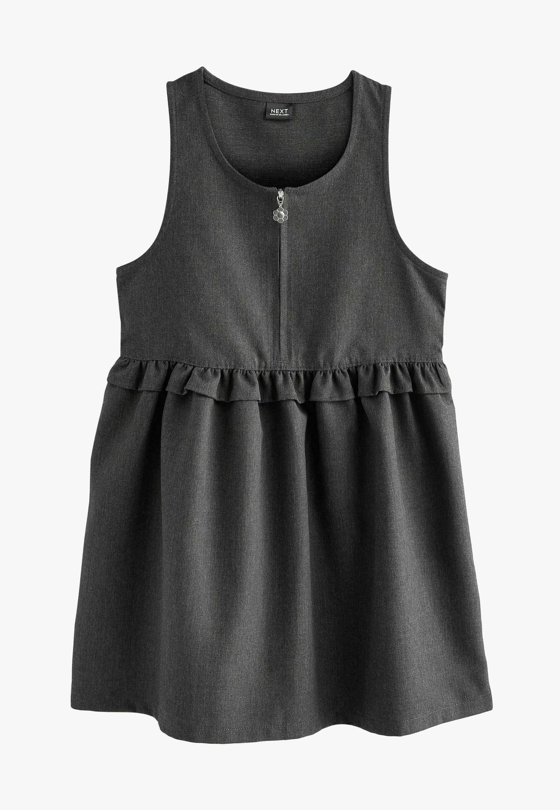 Siguiente DELINQUE COLEGIAL CON CREMALLERA DELANTERA Y VOLANTE EN LA CINTURA - Vestido de verano