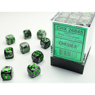 Black-Grey with Green 36xW6 12mm (Gemini)