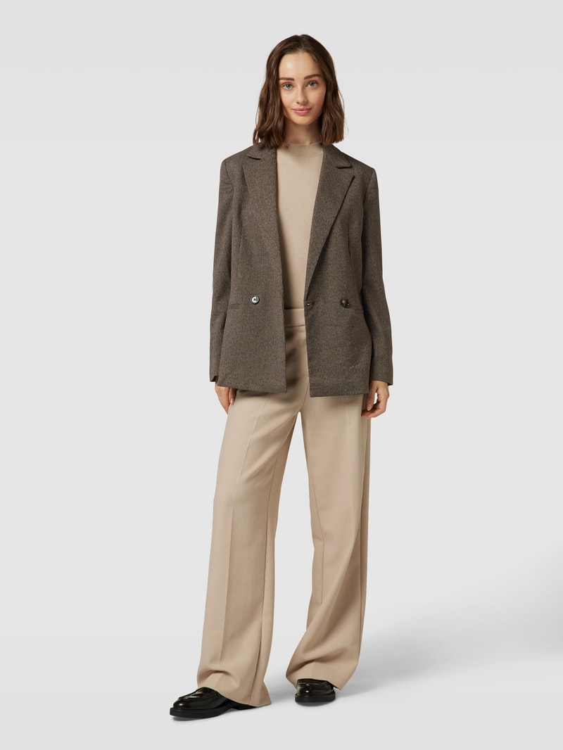 Blazer mit Hahnentrittmuster Modell 'CHARLOTT' in dunkelbraun